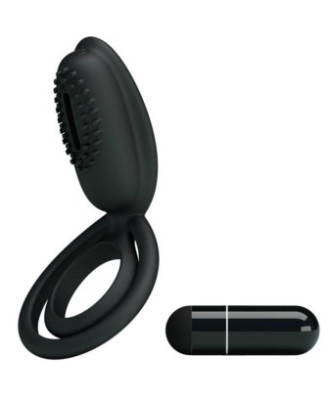 Cockring vibrant en silicone avec stimulateur clitoridien Esther 